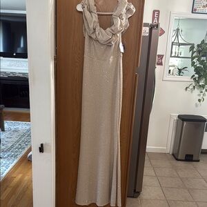 Windsor Glittering Cream Prom Dress
